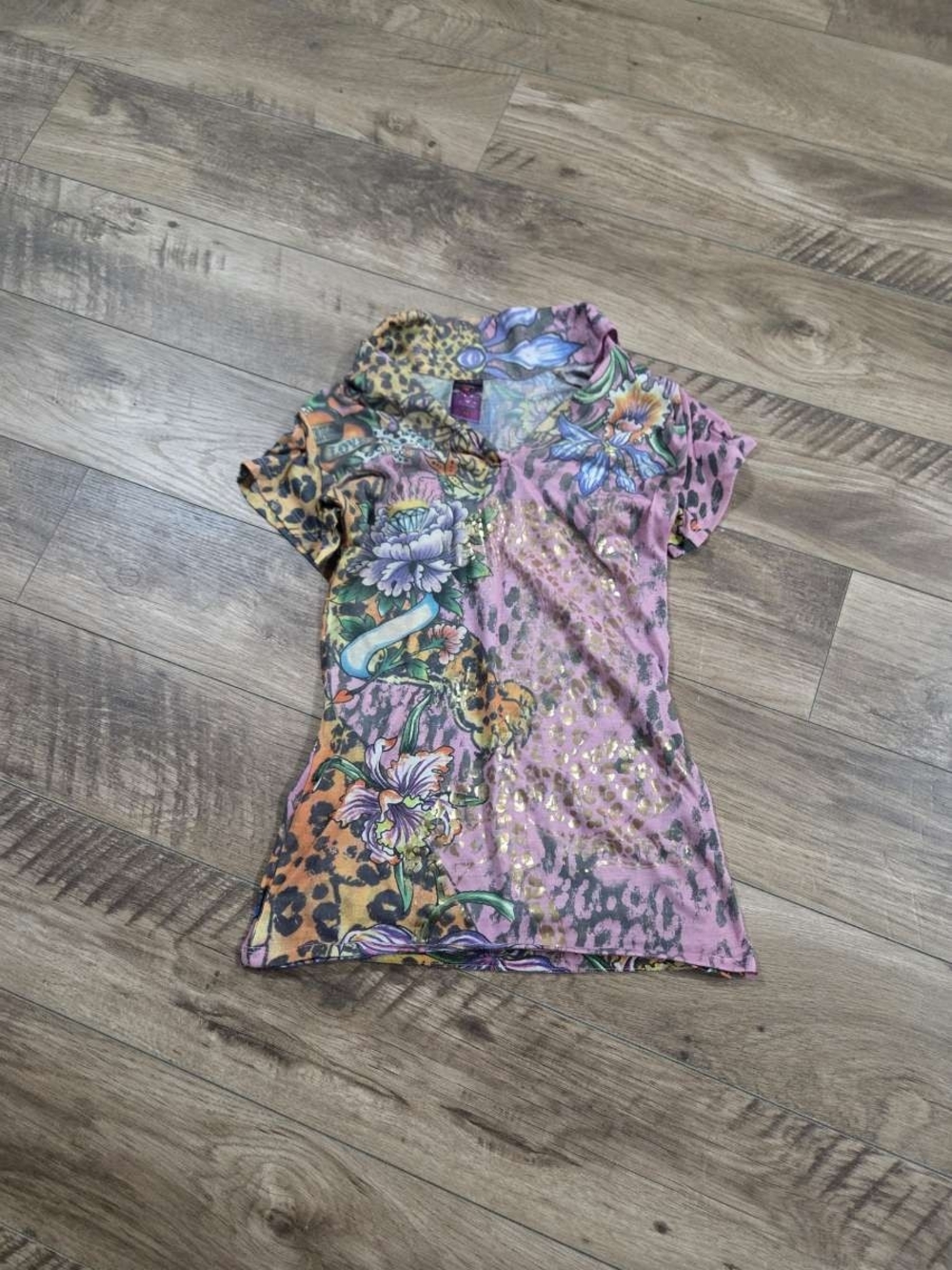 Unique Vintage Ed Hardy Women's Polo Shirt